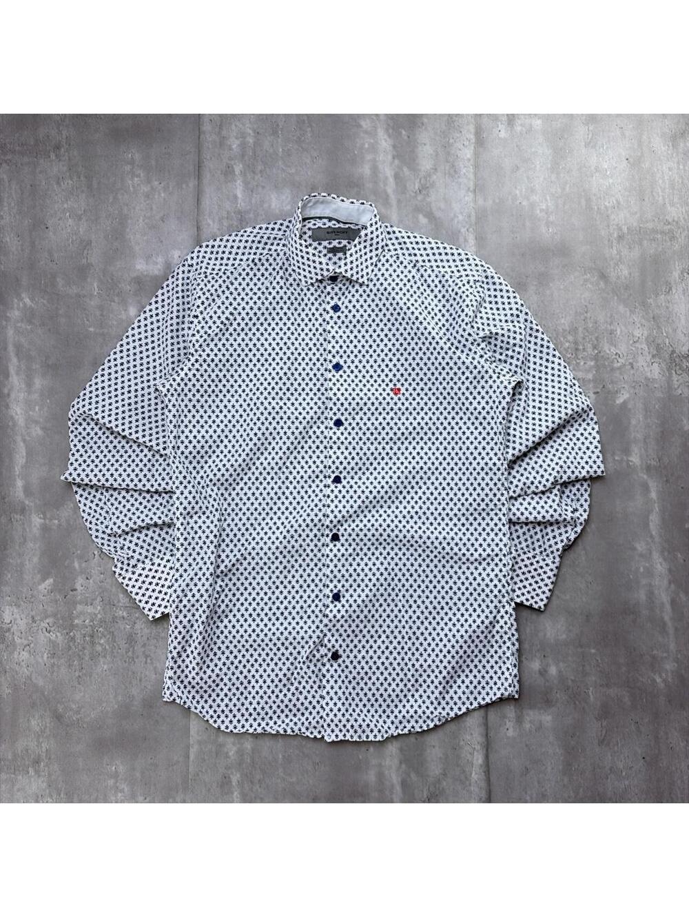 Y2K White Givenchy Logo Long Sleeve Button Up Shirt